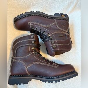 NWT Georgia Boot AMP LT Logger Women’s Brown Leather Lace Up Boot Size 10